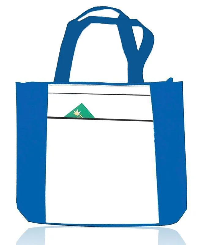 48 ct Value Zippered Polyester Tote Bags - By Case