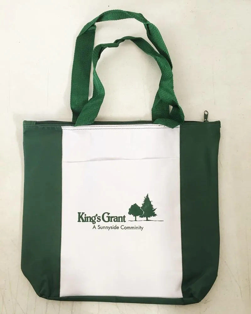 48 ct Value Zippered Polyester Tote Bags - By Case