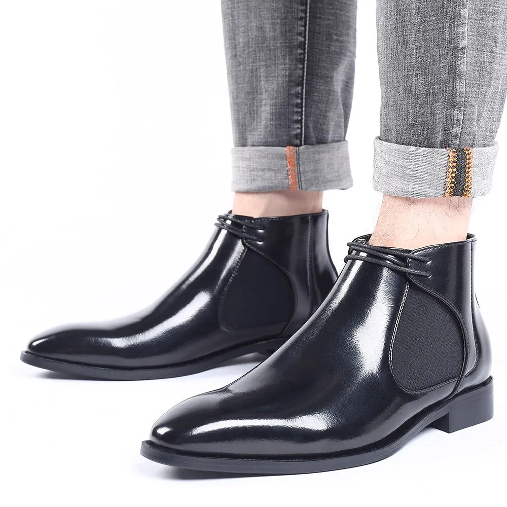 Angelo Ricci™ Business Elegant Leather Pointed Chukka Shoes
