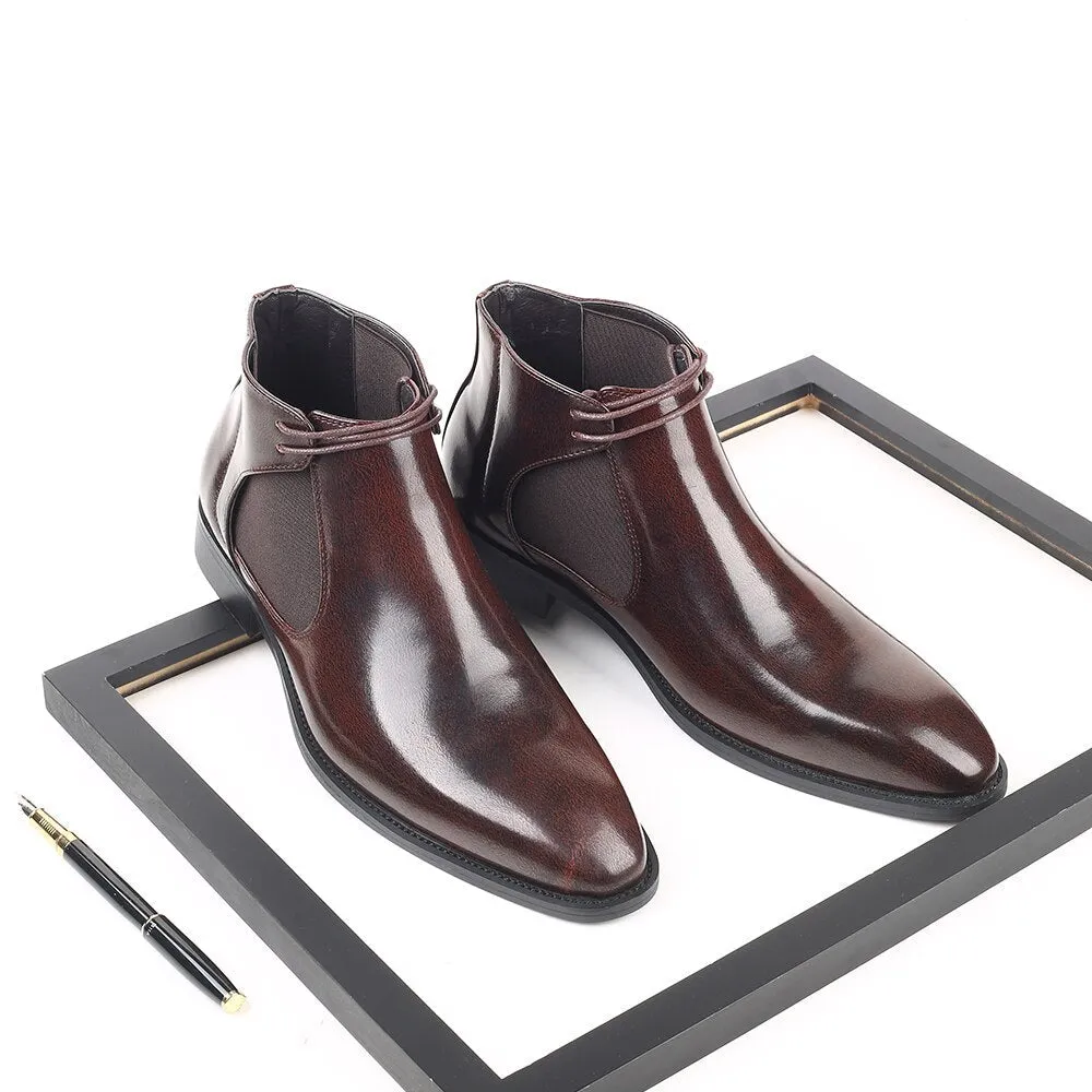 Angelo Ricci™ Business Elegant Leather Pointed Chukka Shoes