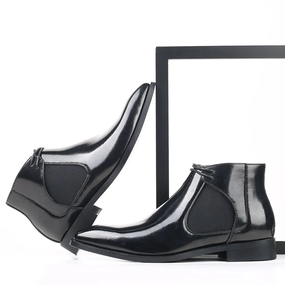 Angelo Ricci™ Business Elegant Leather Pointed Chukka Shoes