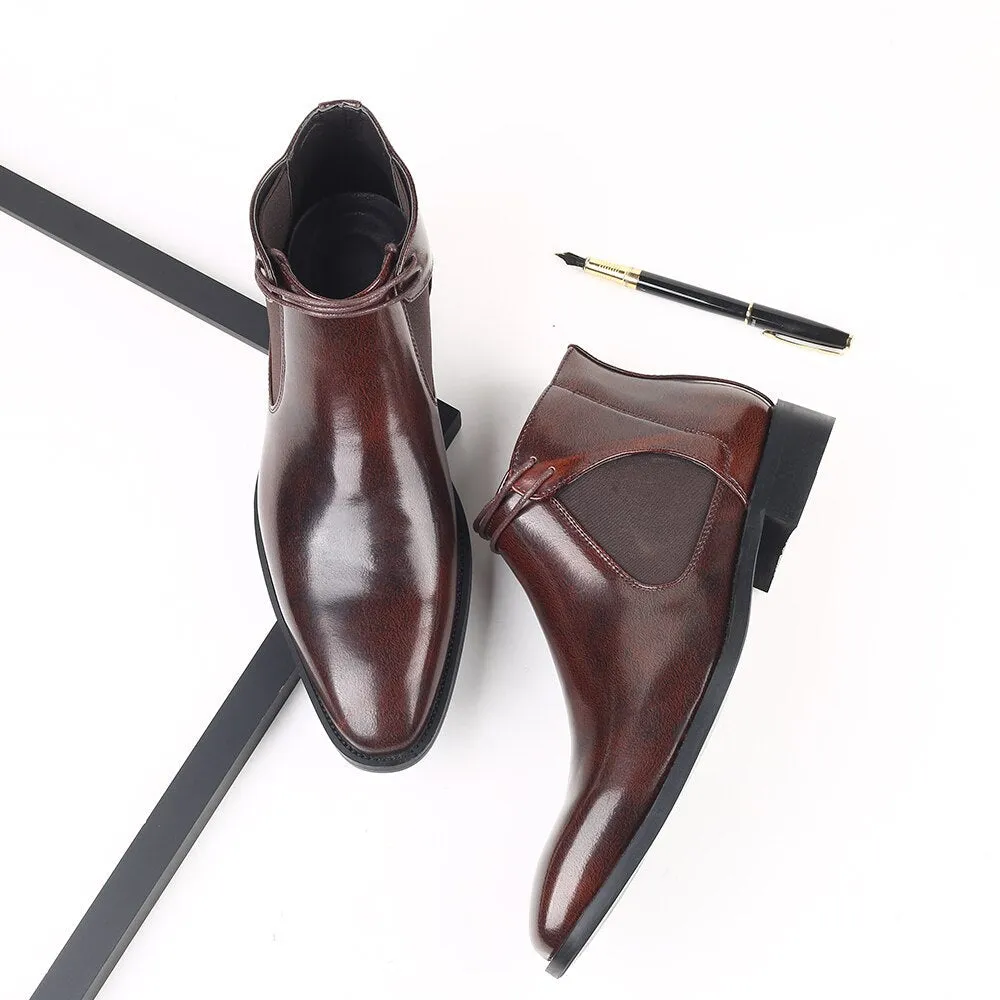 Angelo Ricci™ Business Elegant Leather Pointed Chukka Shoes
