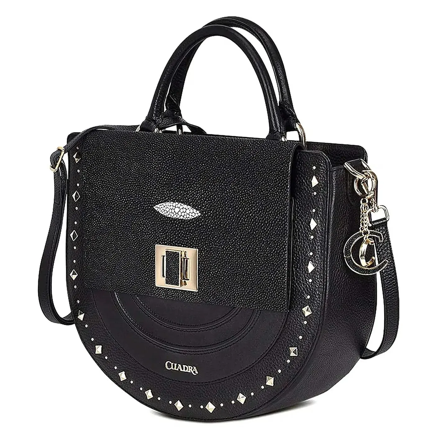 BOD46MA - Cuadra black fashion stingray crossbody bag for women