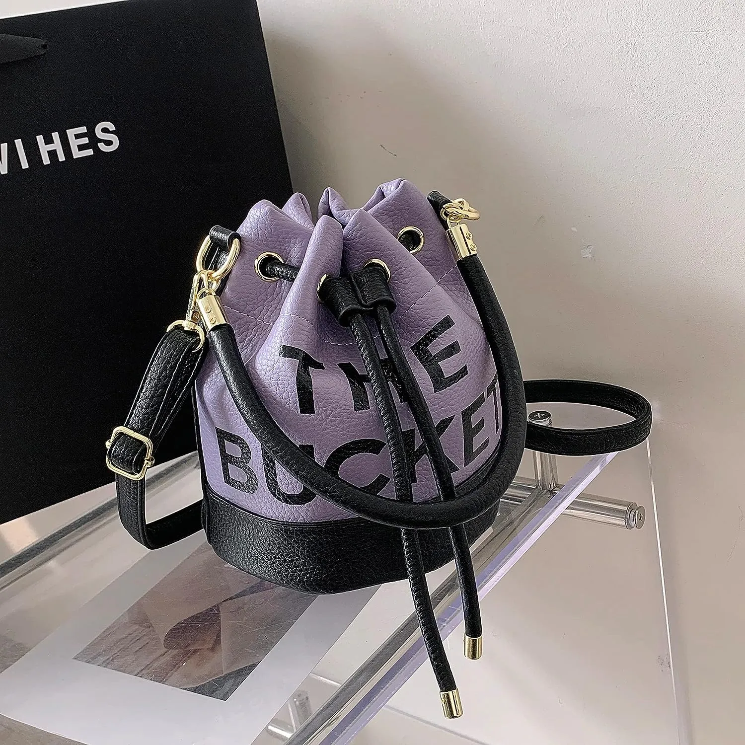 Bucket Two Tone Color  Mini Bag