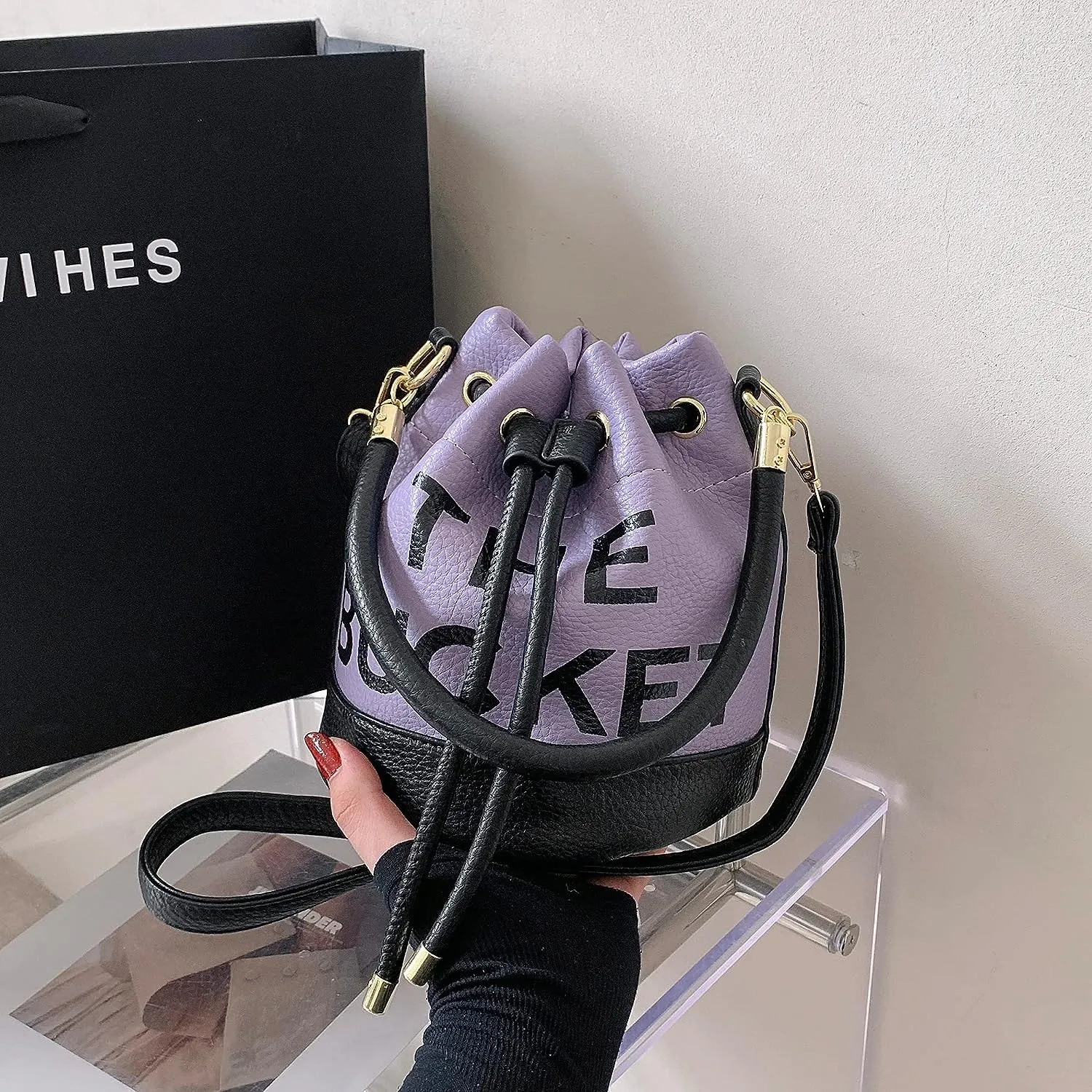 Bucket Two Tone Color  Mini Bag