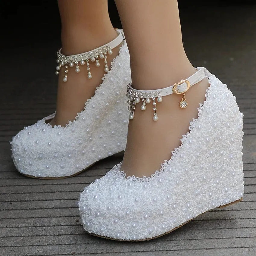Crystal Queen Platform Pump Heels