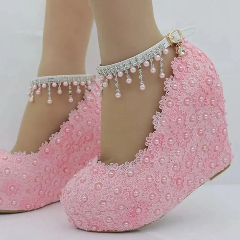 Crystal Queen Platform Pump Heels