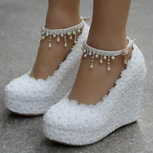 Crystal Queen Platform Pump Heels