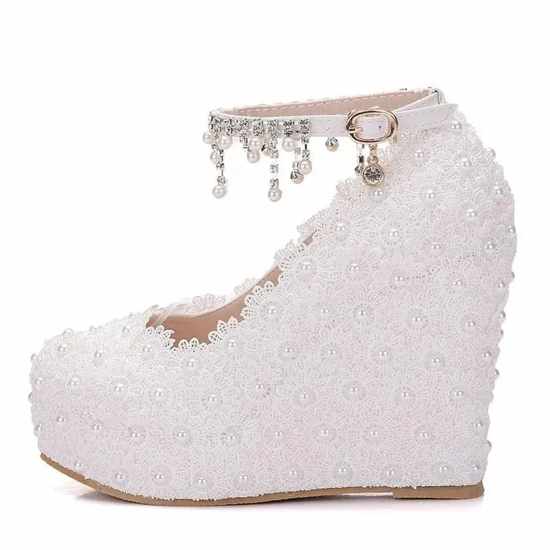 Crystal Queen Platform Pump Heels