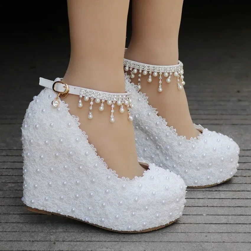 Crystal Queen Platform Pump Heels