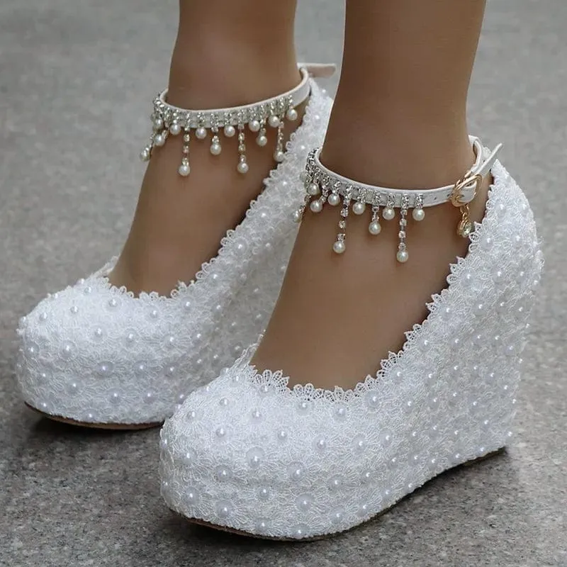 Crystal Queen Platform Pump Heels