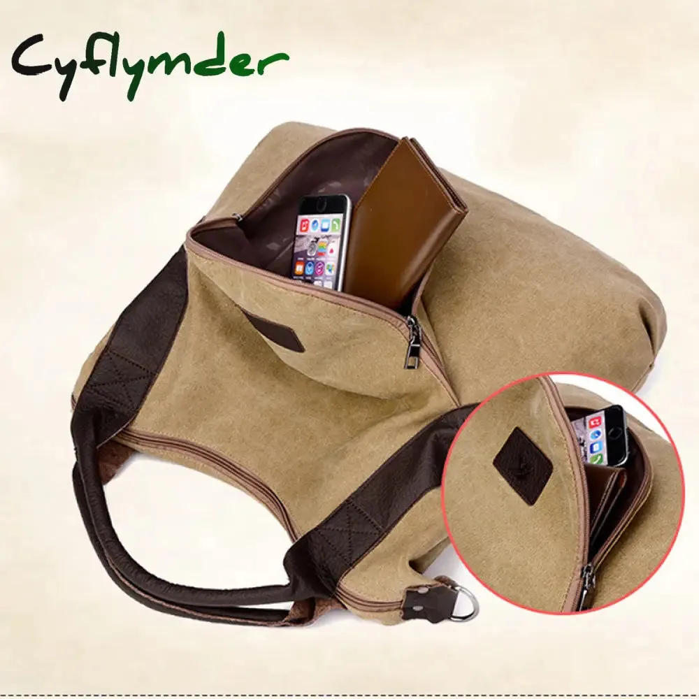 Cyflymder Large Pocket Casual Tote Women's Handbags Shoulder Handbags Canvas  Capacity Bags For Women Messenger Bags women bag