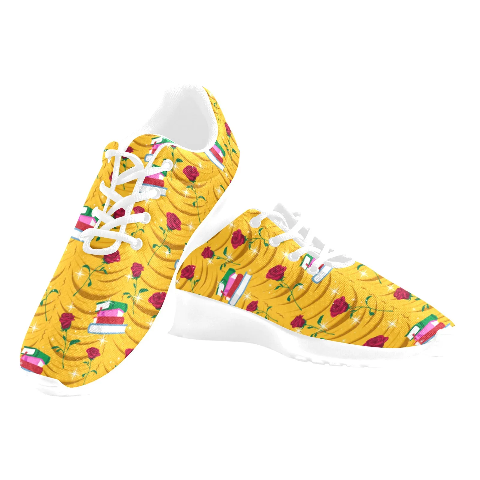 Disney Beauty And The Beast Roses And Books Men's Athletic Shoes