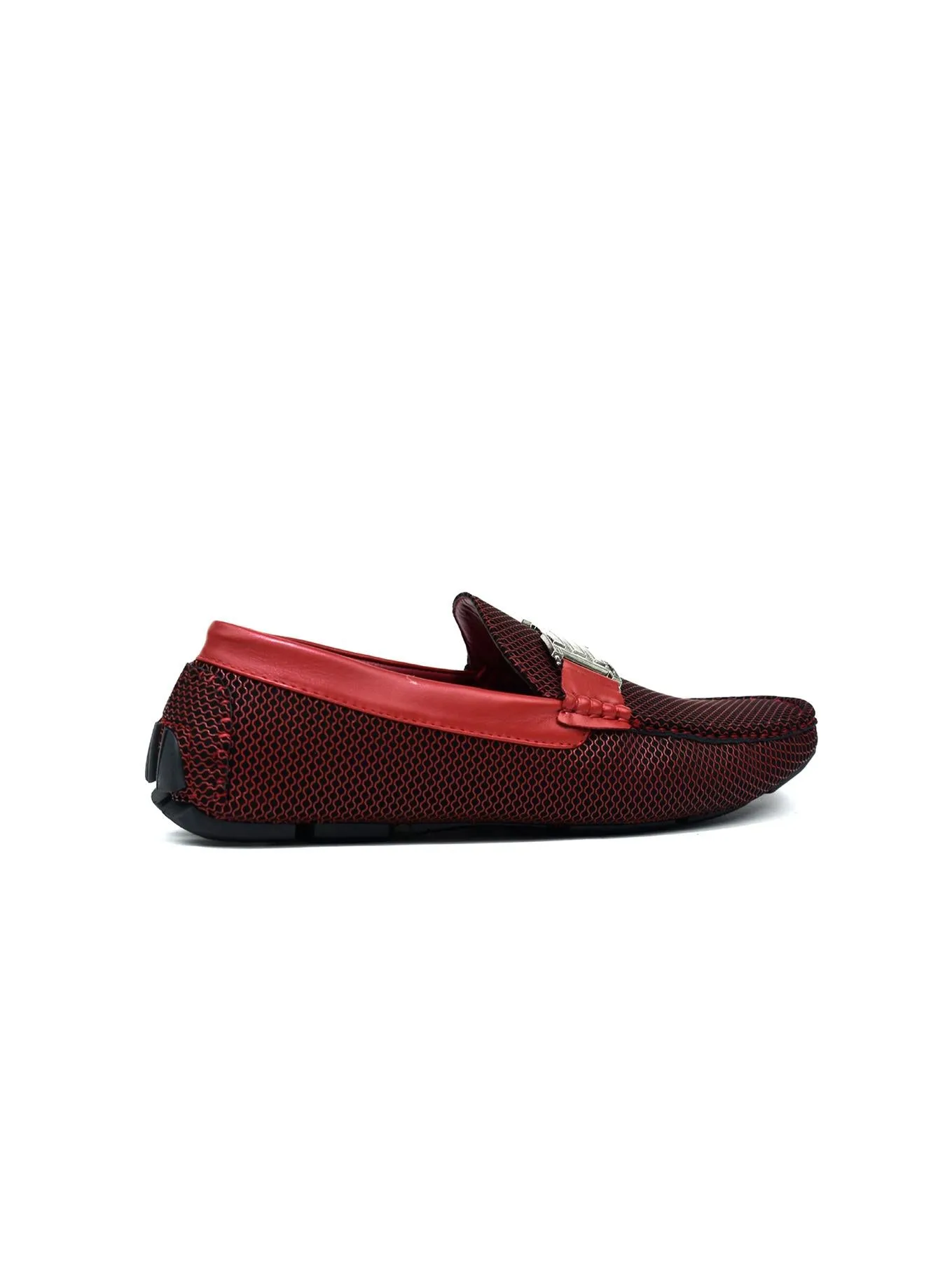 Double H Buckle Loafer Red