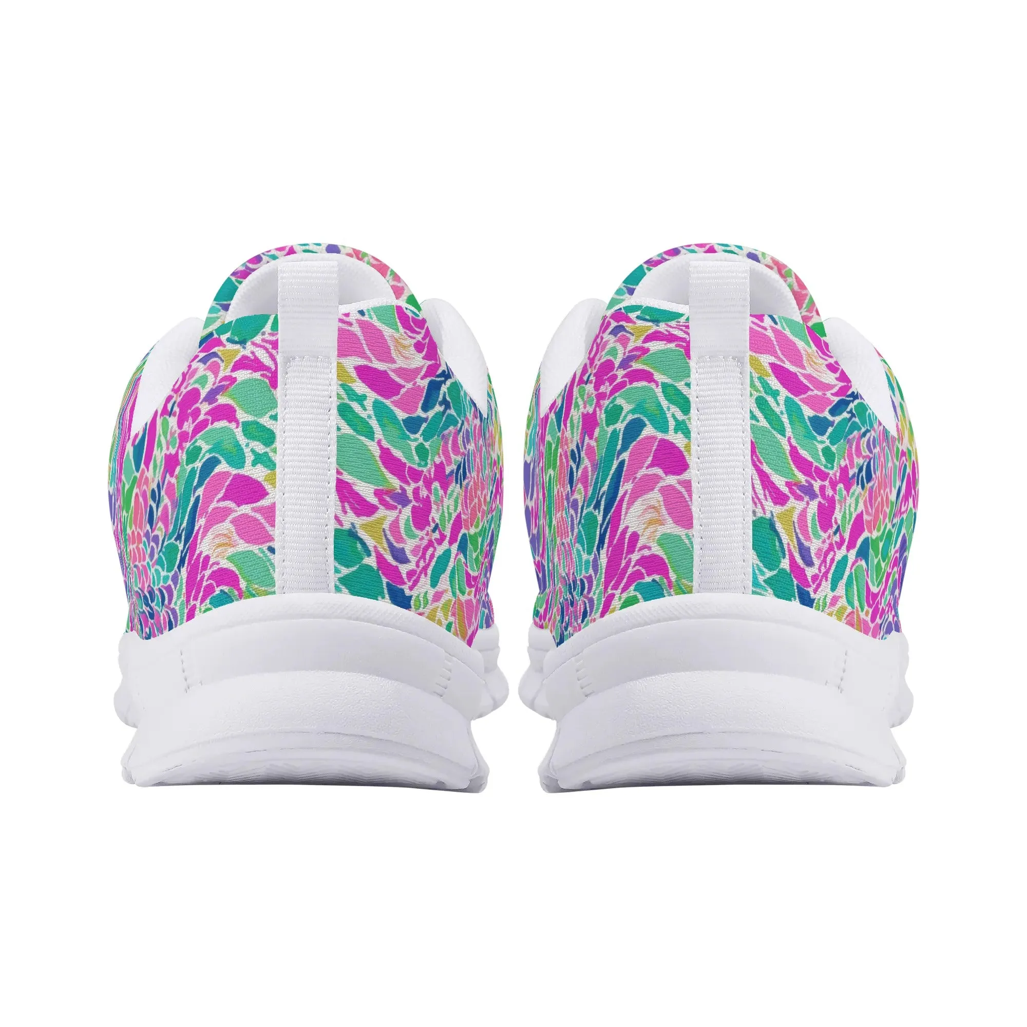 Enchanted Waves: Rainbow Mermaid Dancing in the Sea Womens EVA Mesh Running Shoes US5-US12