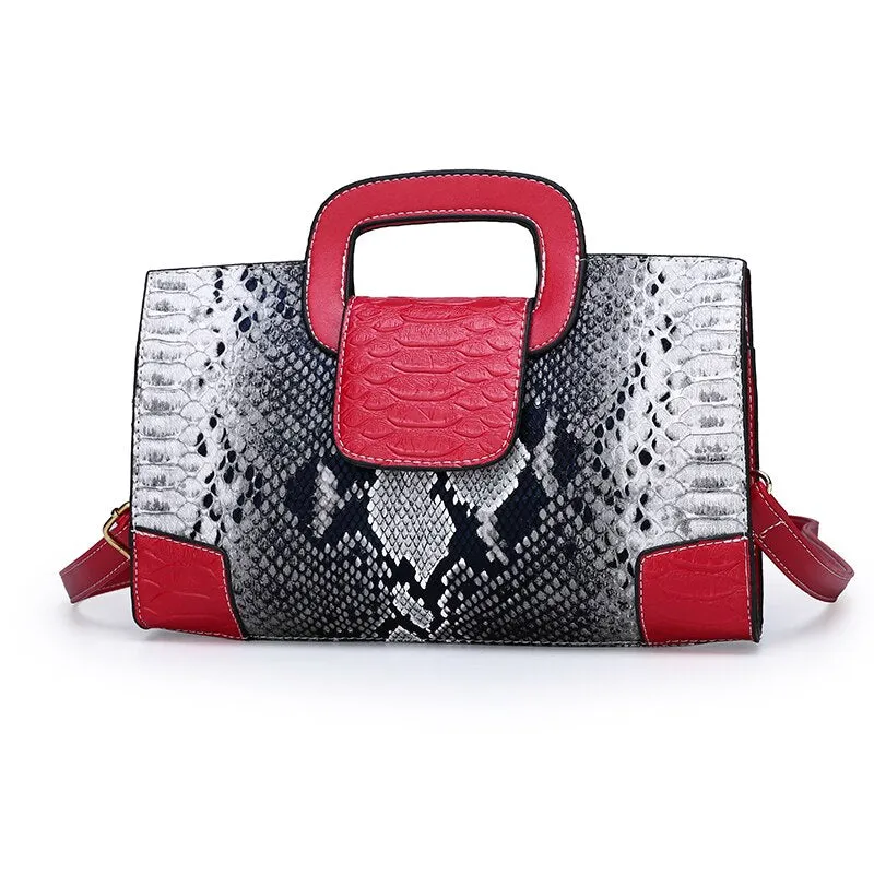 Fashion Women Pu Leather Handbags Shoulder Bag High Quality Ladies Serpentine Crossbody Bags for Women New Casual Messenger Bags