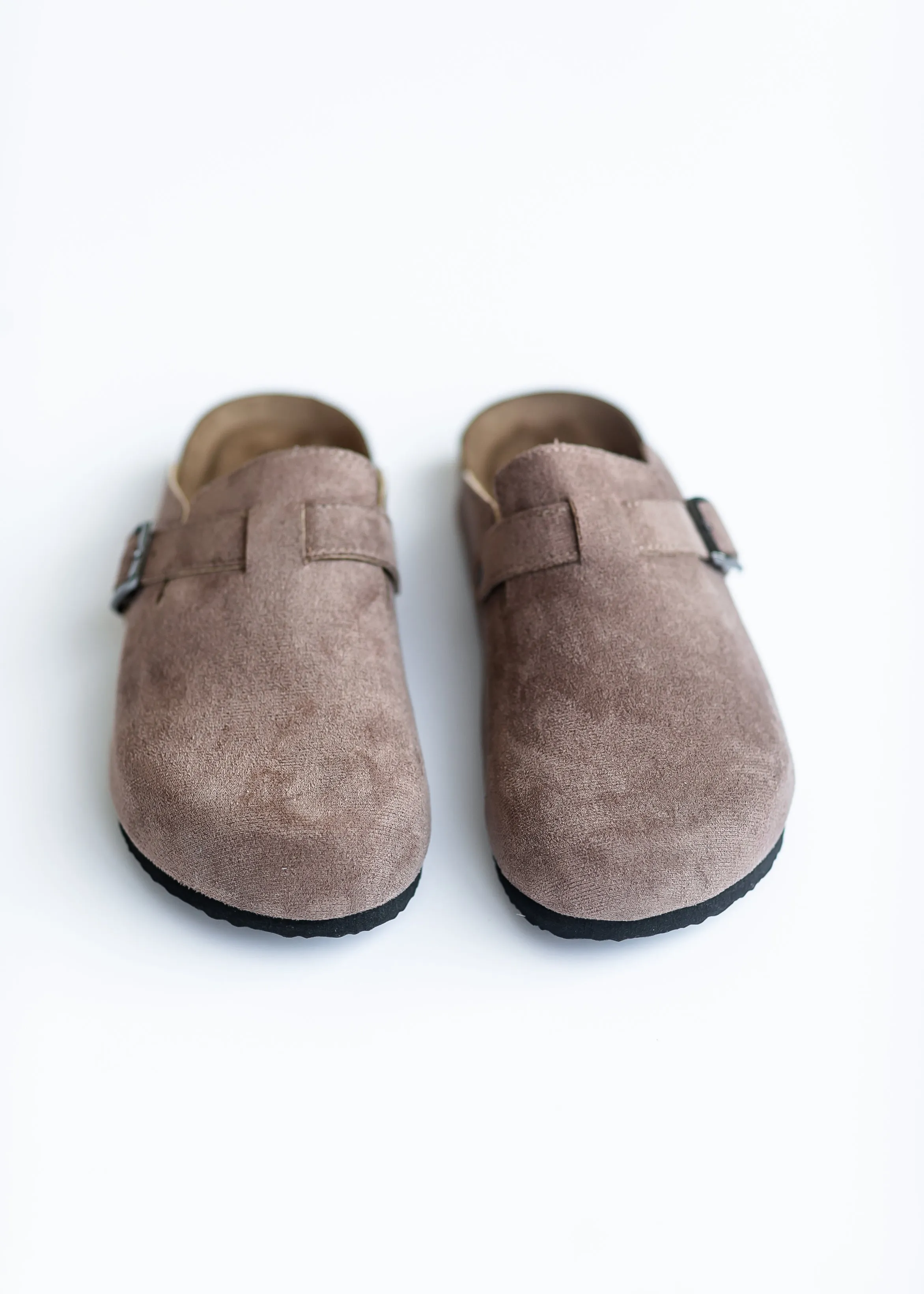 Faux Suede Clog Slip-on Shoe