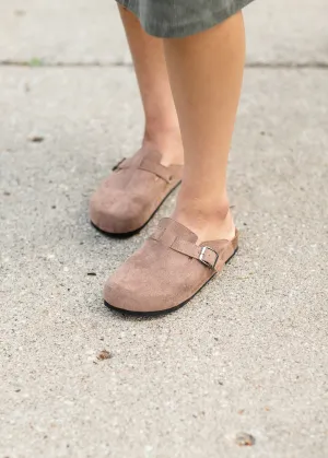 Faux Suede Clog Slip-on Shoe