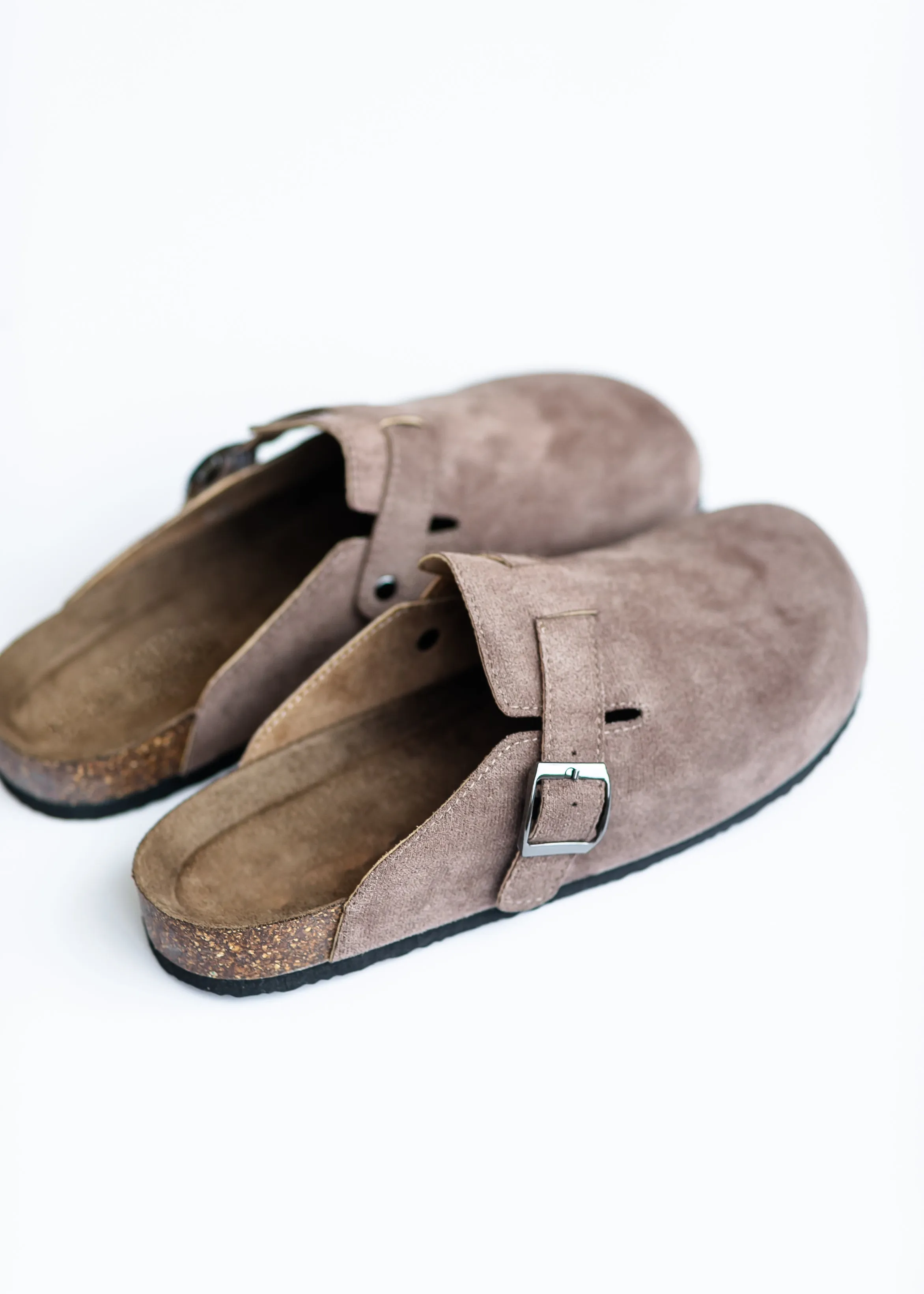 Faux Suede Clog Slip-on Shoe