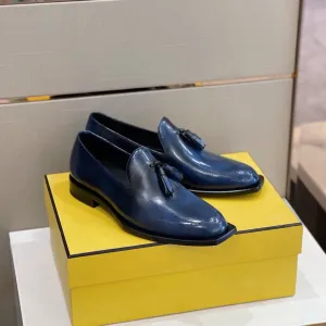 Feni Moccasin Tassels Loafers Blue For Men