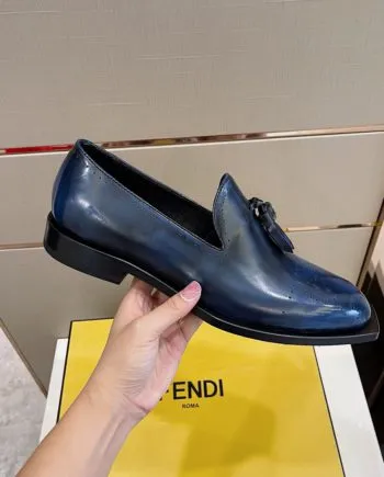 Feni Moccasin Tassels Loafers Blue For Men