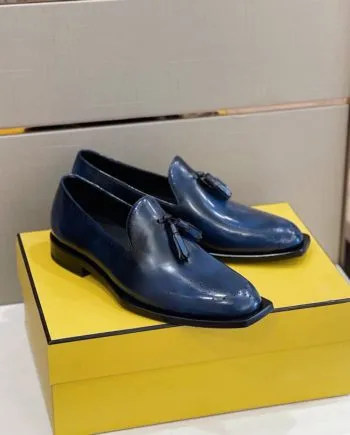 Feni Moccasin Tassels Loafers Blue For Men