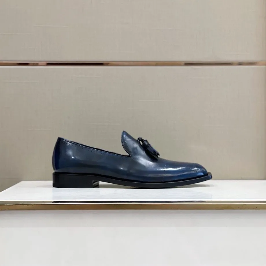 Feni Moccasin Tassels Loafers Blue For Men