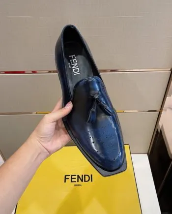 Feni Moccasin Tassels Loafers Blue For Men