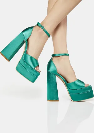 Forest Too Late Now Platform Heels