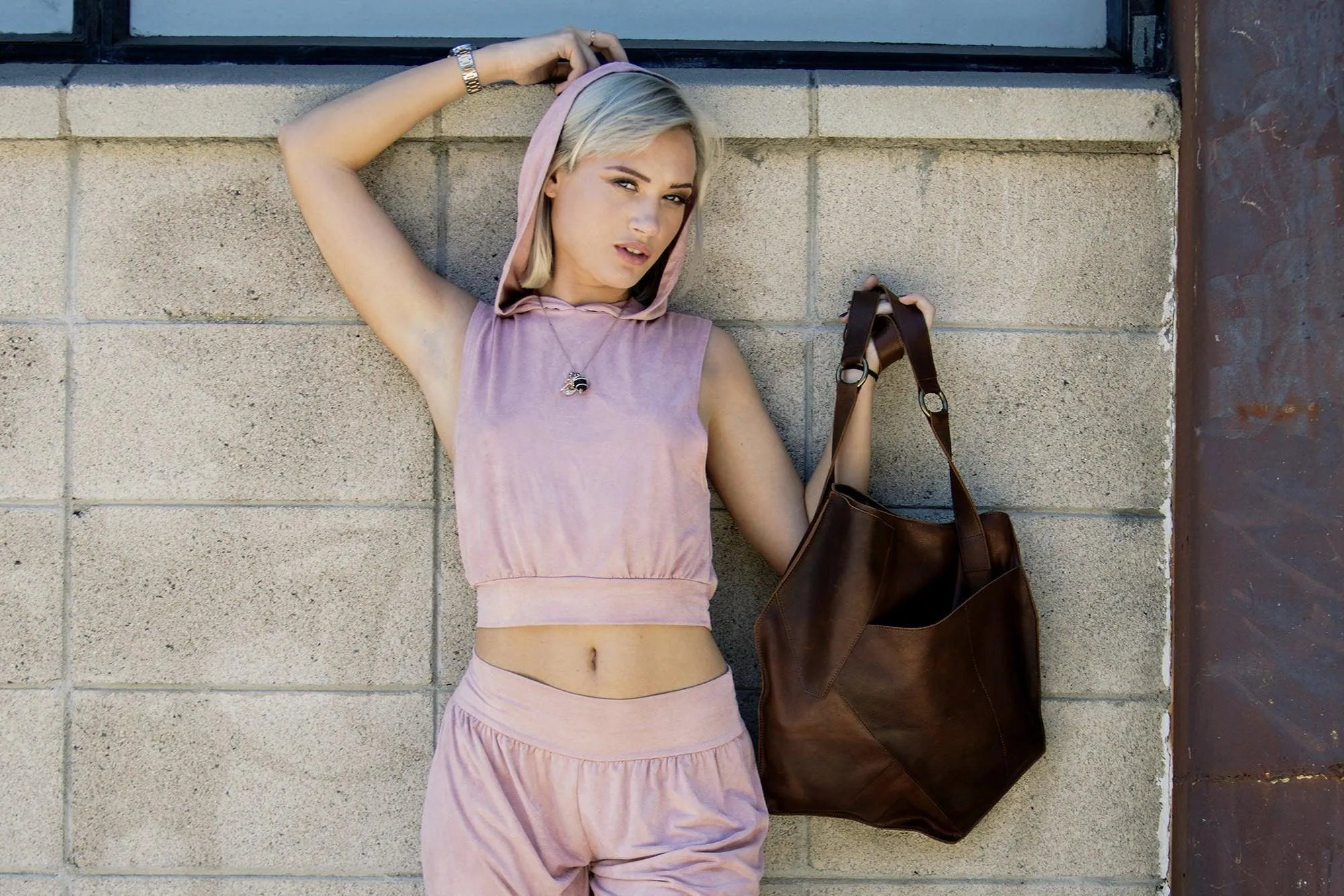Kiko Leather Cross Over Tote