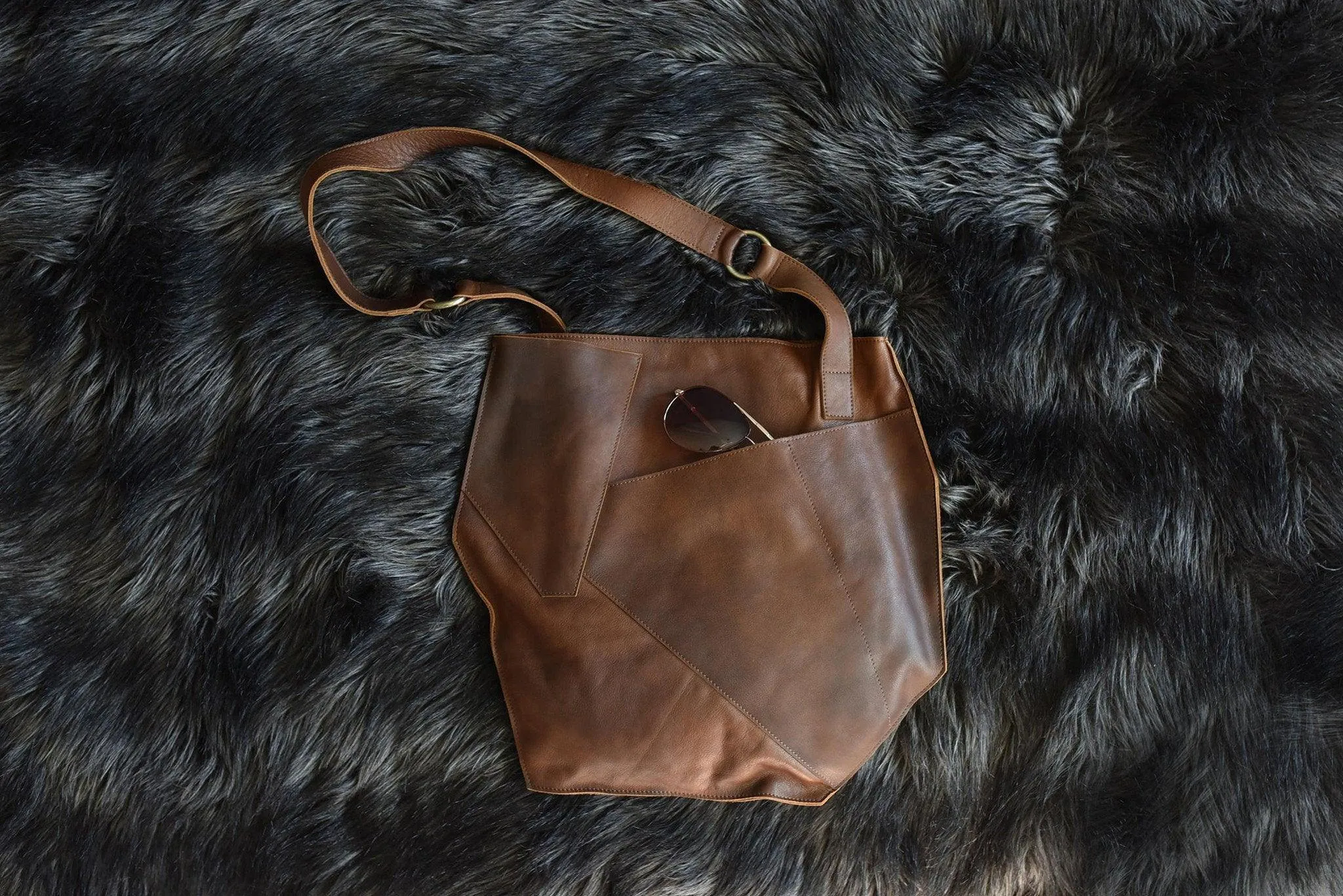 Kiko Leather Cross Over Tote