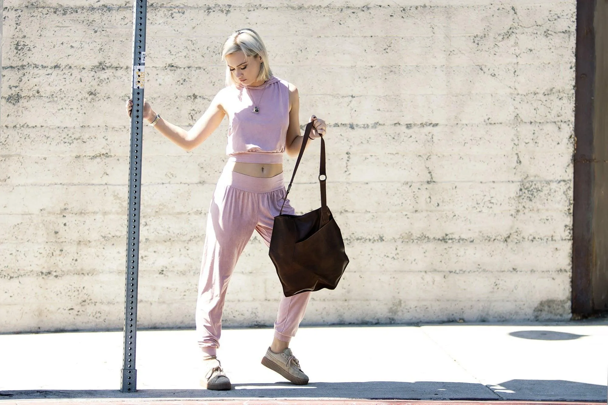 Kiko Leather Cross Over Tote