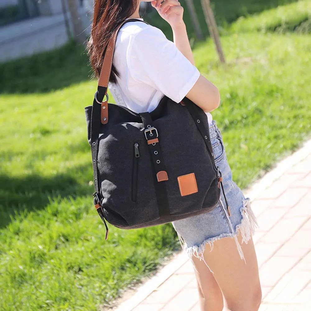 Large Capacity Women Canvas Tote Ladies Shoulder