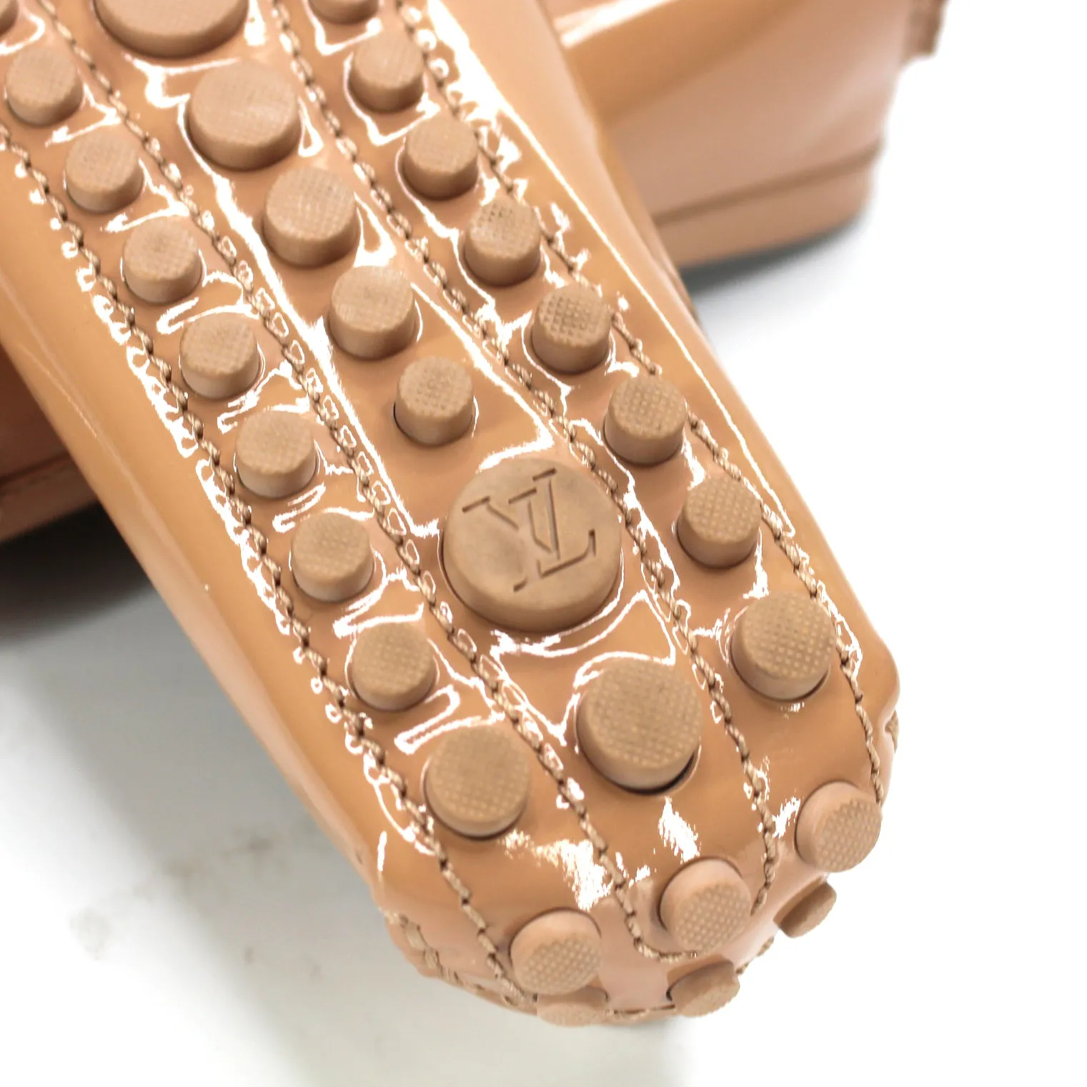 Louis Vuitton Patent Logo Loafers