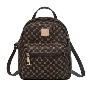 Luxury Fashion Leather Backpack School Bag for Women Four Leaf Clover Popular Design Shoulder Handbag