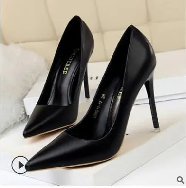 Patent Leather Thin Heels Office New Arrival Pumps Fashion High Heels Women's