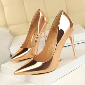 Patent Leather Thin Heels Office New Arrival Pumps Fashion High Heels Women's