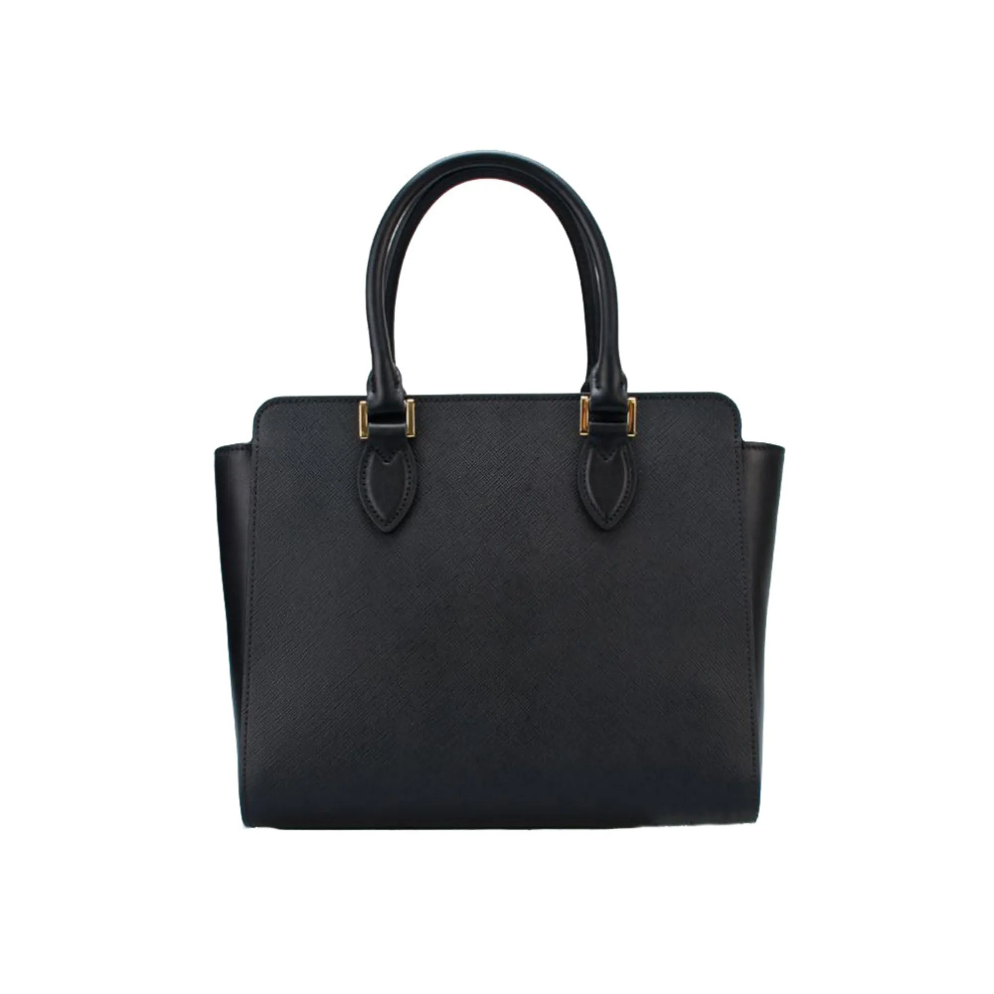 Prada Saffiano Borsa Black Leather Shoulder Tote Handbag