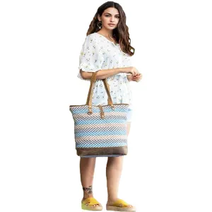 Serene Tote Bag, Medium, Blue