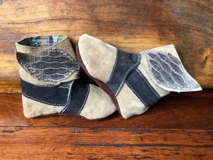 Size 23 Baby Ninja Boots - Tan, Black Natural Tones