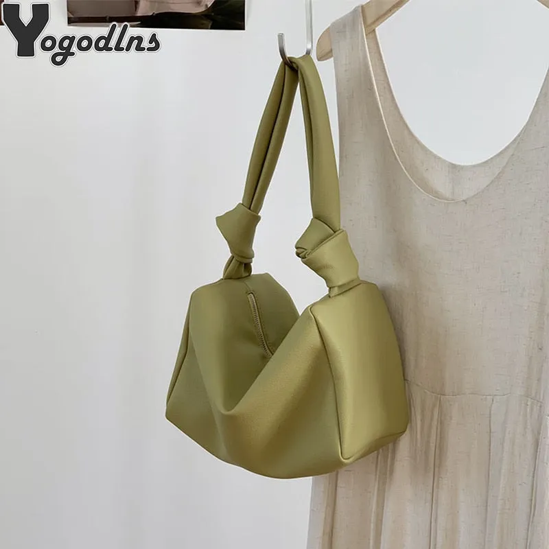 Small PU Leather Underarm Bags For Women 2021 New Pillow Design Quality Fashion Shoulder Bag Purse Female Clutch Tote sac a main