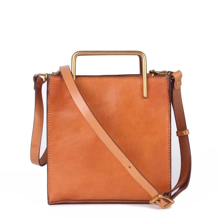 Small Women's Leather Crossbody Tote Bag Genuine Leather Handbags For Women