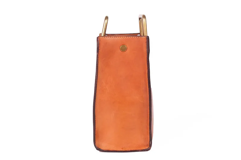Small Women's Leather Crossbody Tote Bag Genuine Leather Handbags For Women