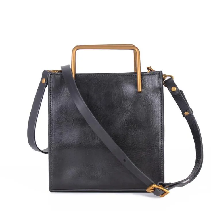 Small Women's Leather Crossbody Tote Bag Genuine Leather Handbags For Women