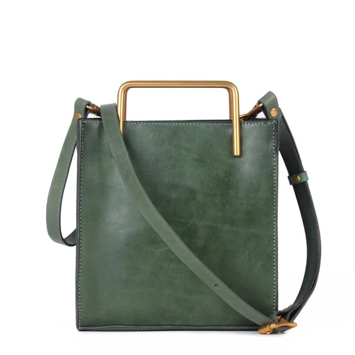 Small Women's Leather Crossbody Tote Bag Genuine Leather Handbags For Women