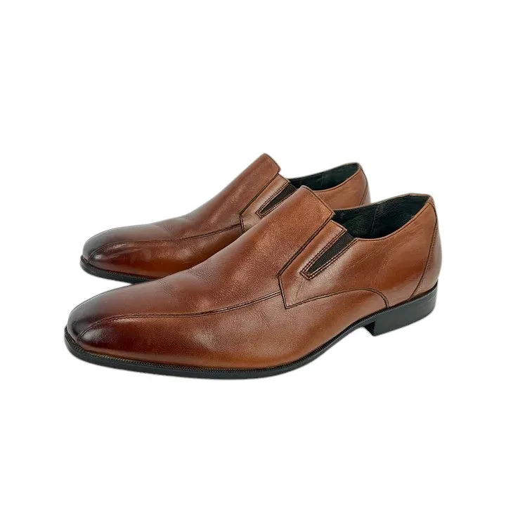 Stacy Adams Brown Almond Toe Slip-On Loafers Size 11W