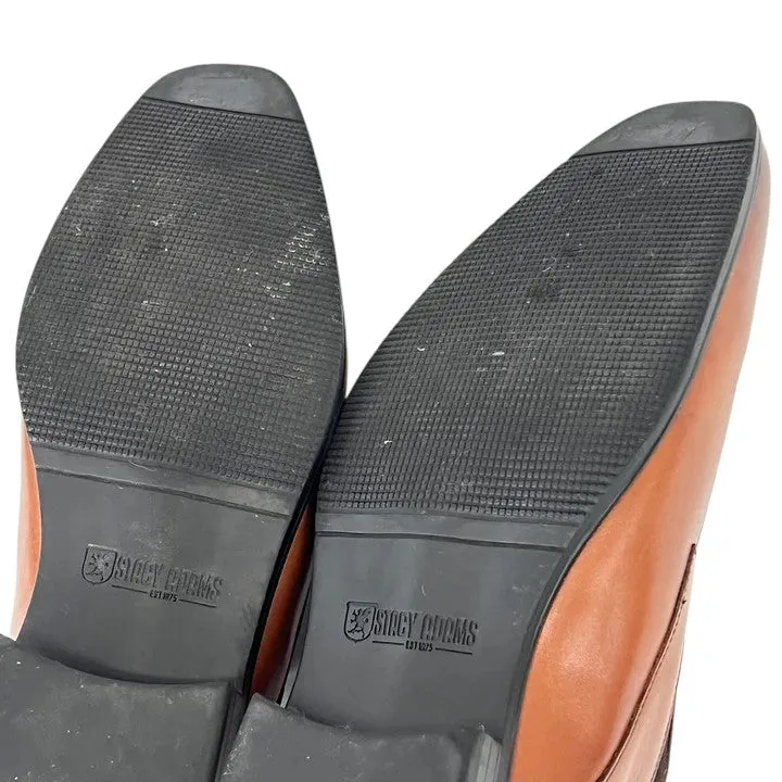 Stacy Adams Brown Almond Toe Slip-On Loafers Size 11W