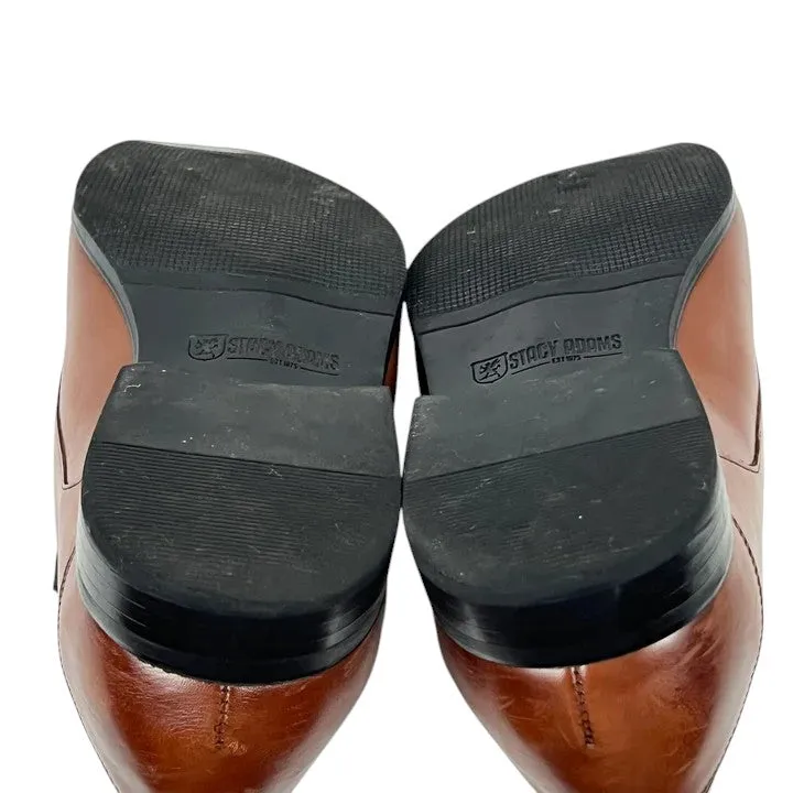 Stacy Adams Brown Almond Toe Slip-On Loafers Size 11W
