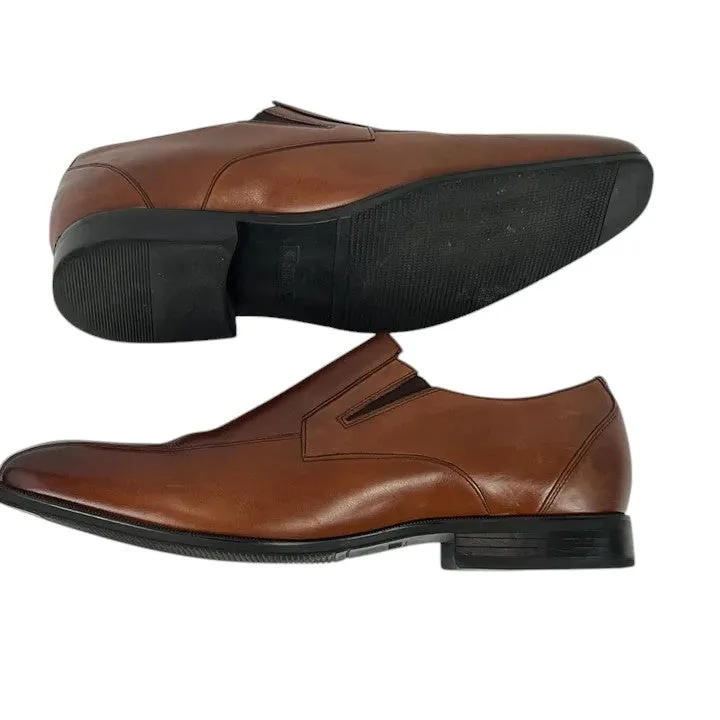 Stacy Adams Brown Almond Toe Slip-On Loafers Size 11W