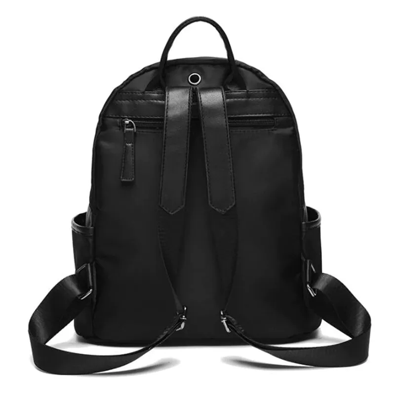 Trendy Casual Oxford Cloth Backpack for Women / Female Simple Small Zipper Solid Daypack